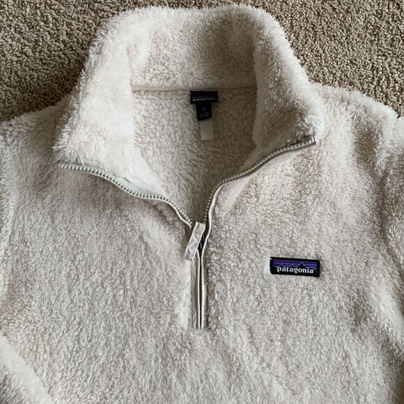 Patagonia‎ Women’s Los Gatos 1/4 Zip Fleece white cream size large - Picture 4 of 8